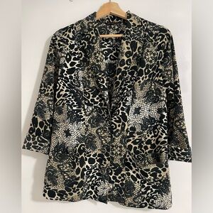 Animal print blazer